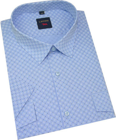 Duża Koszula Wizytowa KR LV205 Niebieska