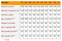 Duże Spodnie bawełna V605G Niebieskie