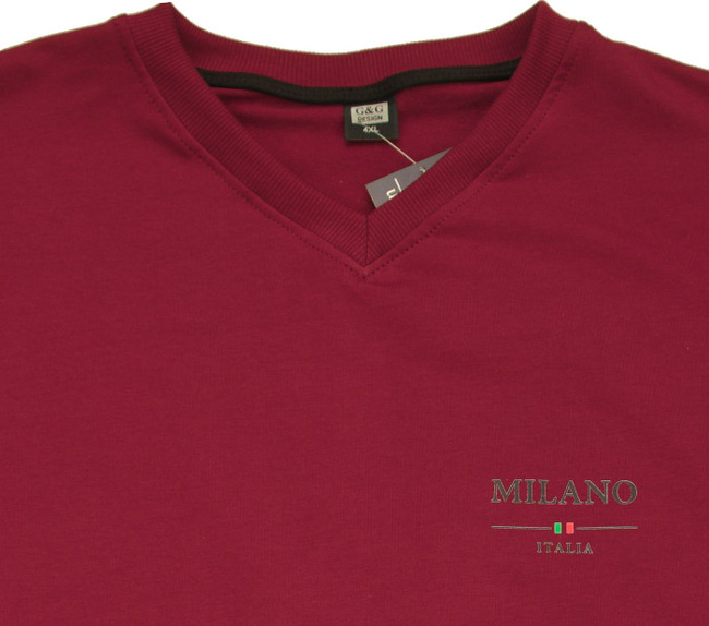 Duża Bluza w Szpic Milano Bordo