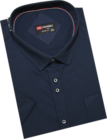 Koszula męska Duży Rozmiar 652 Granat