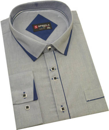 Duża Stylowa KOSZULA 959 Szara