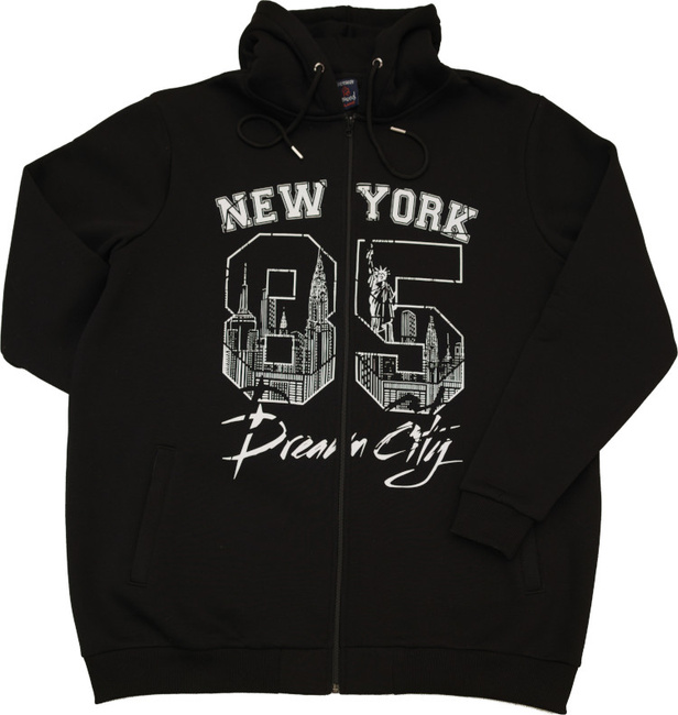 Duża Bluza z Kapturem 706 Czarna