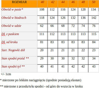 Duże Spodnie Wetta 5830 Niebieskie