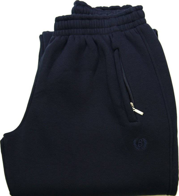 Ciepłe Spodnie Dresowe BH760 Granat