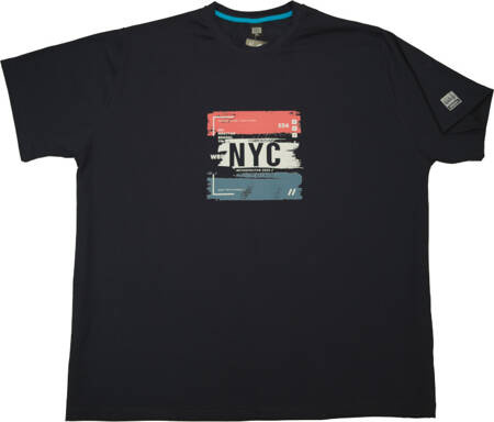 Duży T-shirt NYC E34 Granat