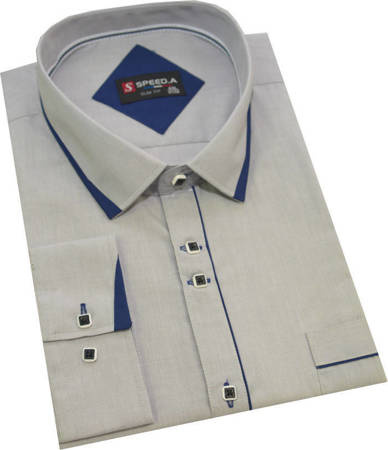 Duża Stylowa KOSZULA 959 Popiel