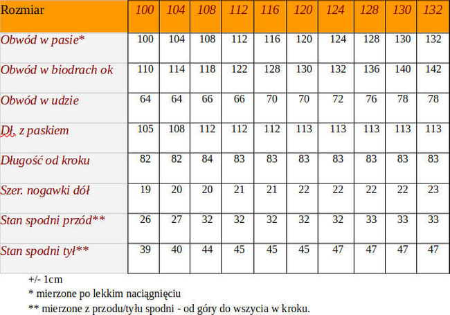 Duże Spodnie bawełna V115 Granat