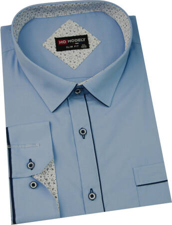 Duża koszula Wizytowa DR 878 Niebieska