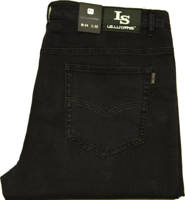 Duże Spodnie Bawełna LS8500 Czarne